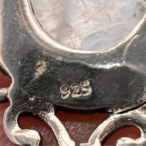 Rainbow Moonstone Trilogy Sterling Silver Hinged BOLO Bracelet - Picture 13 of 15